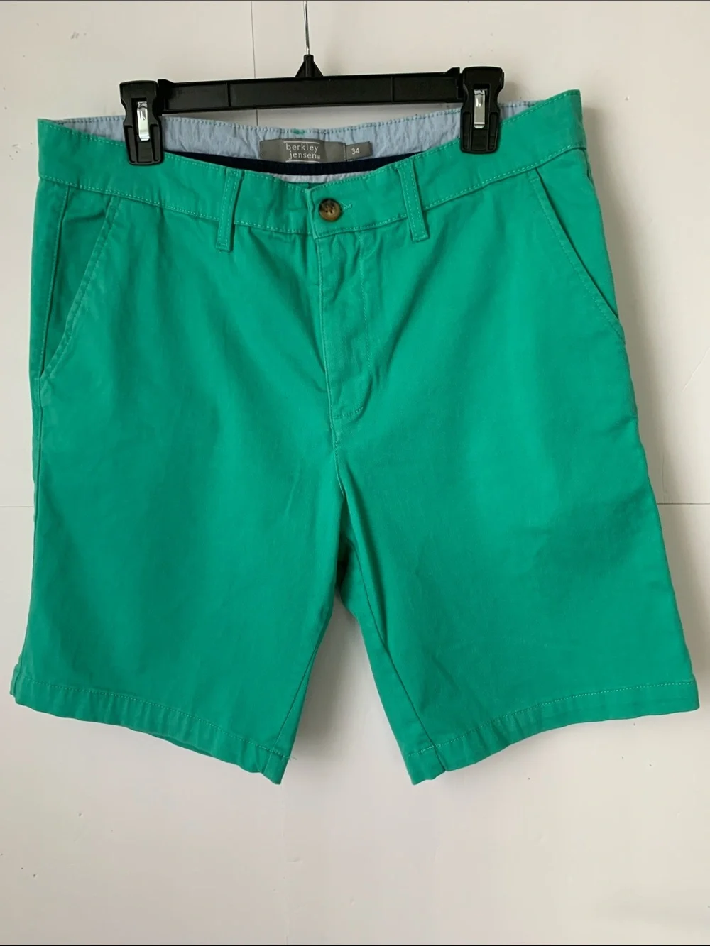 Berkley Jensen Men's Green Classic Chino Shorts Size 34